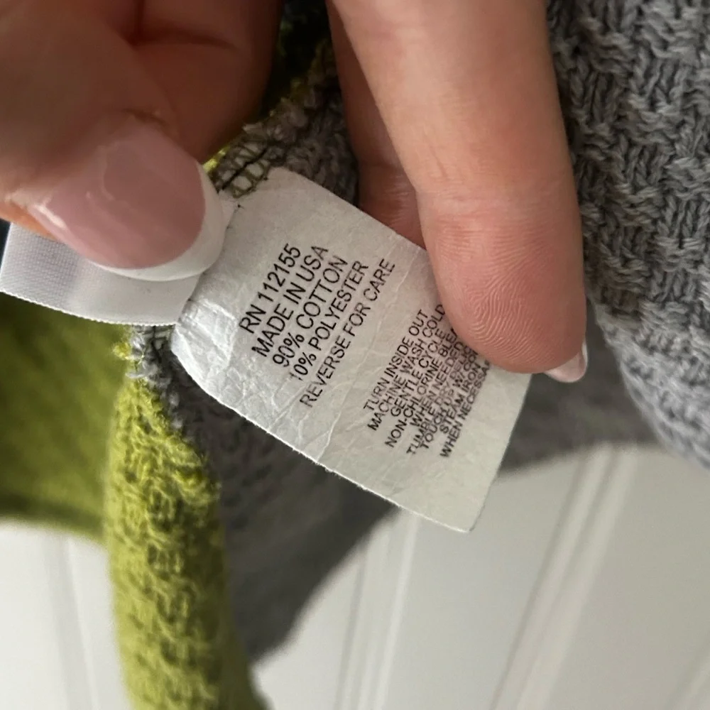 Margaret Winters Medium Colorblock Button-Up Cardigan Art To Wear - Picture 5 of 7